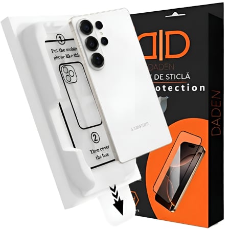Accesorii - Folie Sticla pentru Samsung S26 Ultra cu aplicator Daden MagicBox, Full Cover, Protectie Profesionala, Ultra Rezistenta, Calitate Premium, Margini negre
