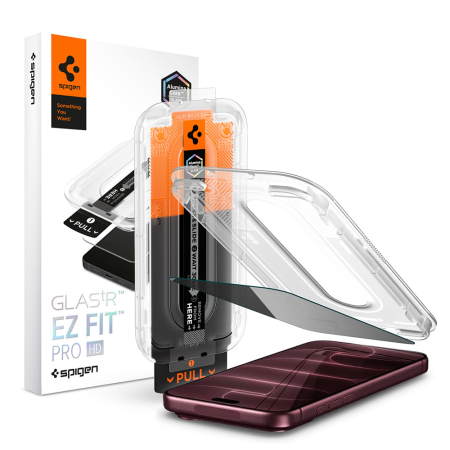 Folii ecran - Folie sticla privacy iPhone 18 Pro Max cu applicator, Spigen - Glas.tR EZ-FIT Pro HD