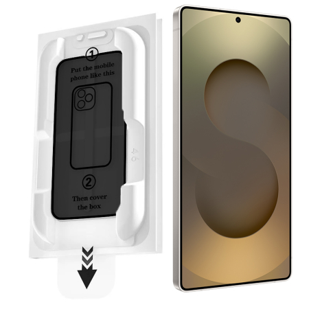 Folie Sticla Privacy pentru Samsung S25 Ultra cu aplicator Daden MagicBox, Full Cover, Protectie Profesionala, Ultra Rezistenta, Calitate Premium, Margini negre [3]