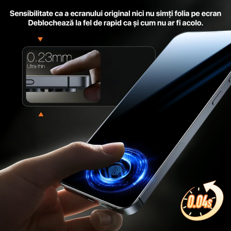 Folie Sticla Privacy pentru Samsung S26 cu aplicator Daden MagicBox, Full Cover, Protectie Profesionala, Ultra Rezistenta, Calitate Premium, Margini negre [11]