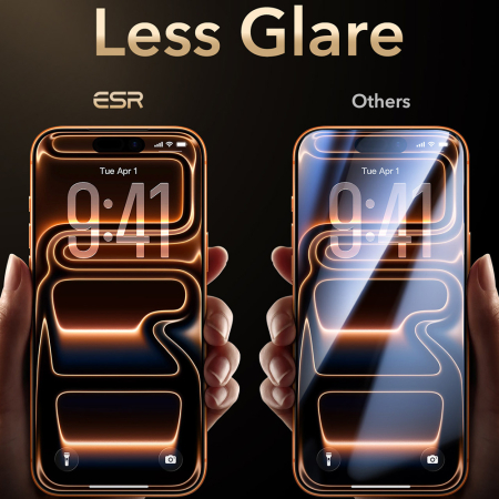 Folie sticla iPhone 18 Pro/ 17 Pro, ESR UltraFit Armorite Pro, Corning Gorilla Glass, Transparenta [1]