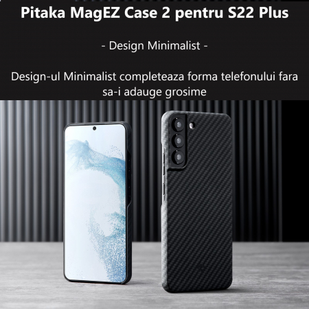 Husa MagEZ 2 Pitaka, Aramida Galaxy S22 Plus Negru/Gri MagSafe [1]