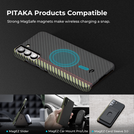 Husa MagEZ 2 Pitaka, Aramida Galaxy S22 Plus Overture MagSafe [8]