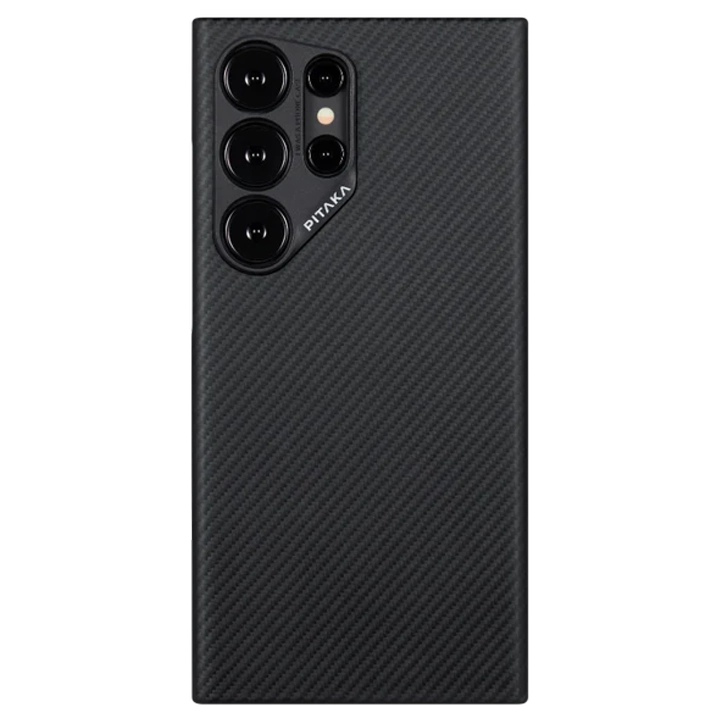 Galaxy S24/S24 Plus/S24 Ultra - Husa MagEZ 4 Pitaka , Aramida Galaxy S24 Ultra Negru/Gri MagSafe