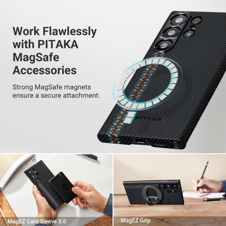 Husa MagEZ 3 Pitaka 600D, Aramida Galaxy S23 Ultra Rhapsody MagSafe [4]