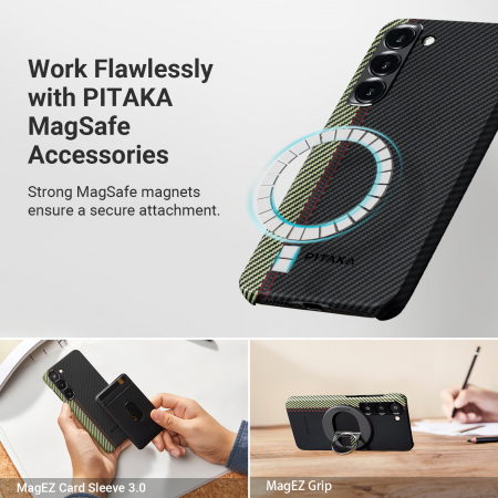 Husa MagEZ 3 Pitaka 600D, Aramida Galaxy S23 Overture MagSafe [4]