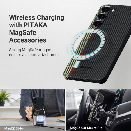 Husa MagEZ 3 Pitaka 600D, Aramida Galaxy S23 Plus Overture MagSafe [5]