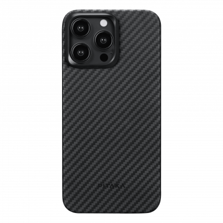 Husa MagEZ 4 Pitaka, Aramida 1500D iPhone 15 Pro Max Negru/Gri MagSafe [15]