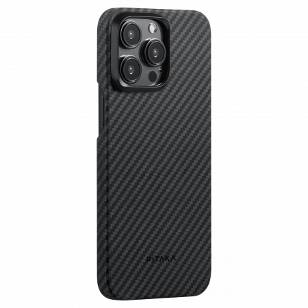 Outlet - [Outlet] Husa MagEZ 4 Pitaka, Aramida 1500D iPhone 15 Pro Negru/Gri MagSafe