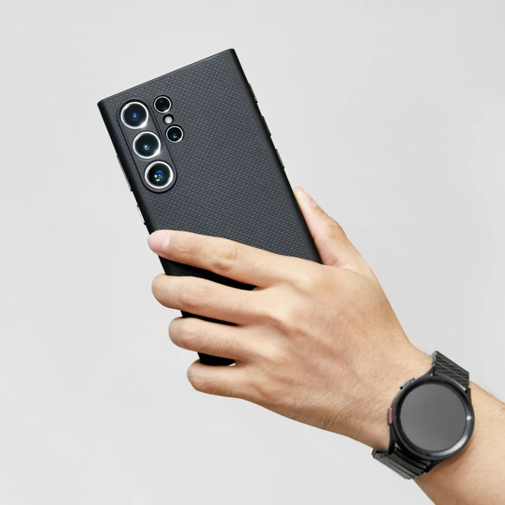 [Outlet] Husa MagEZ Pro 4 PinButton Pitaka , Aramida Galaxy S24 Ultra Negru/Gri MagSafe [4]