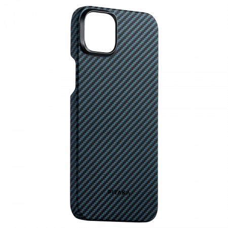 Husa MagEZ 4 Pitaka, Aramida iPhone 15 Plus 1500D Negru/Albastru MagSafe [2]