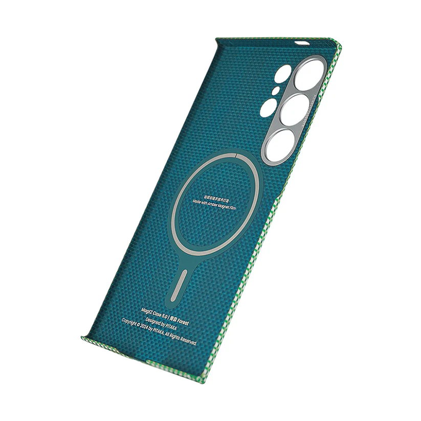 Husa MagEZ 4 Pitaka Forest, Aramida Galaxy S24 Ultra MagSafe [4]