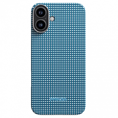 Apple - Husa MagEZ 5 Ocean Blue, Aramida iPhone 16, Albastru, MagSafe, Ultra Slim