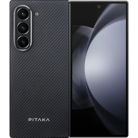 Samsung - Husa MagEZ 5 Pitaka 600D, Aramida Samsung Z Fold 6, Negru/Gri, Ultra Slim