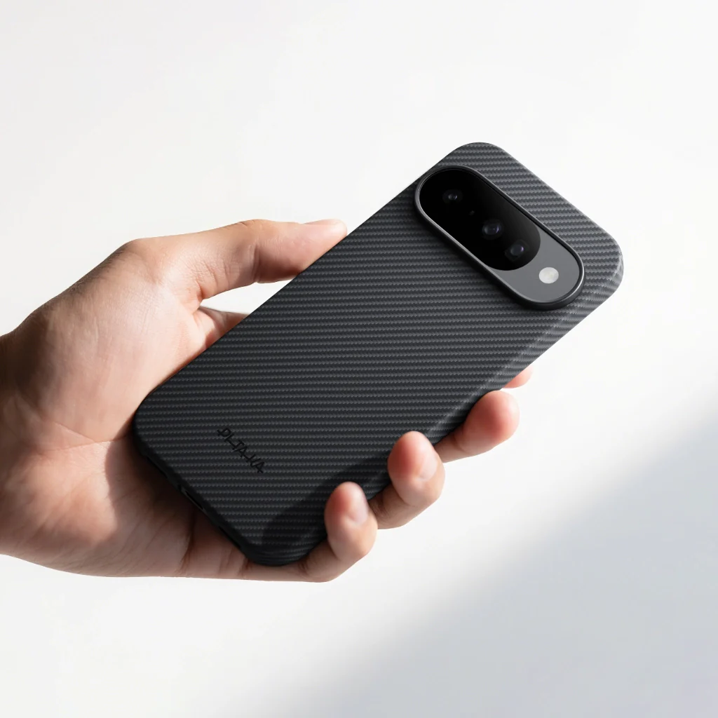 Husa MagEZ 6 Pitaka Google Pixel 10 & 10 Pro, Aramida 600D, Negru/Gri, MagSafe, Ultra Slim [5]