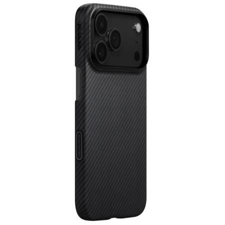 Carcase Pitaka - Husa MagEZ 7 Pitaka iPhone 17 Pro, Aramida 600D, Negru/Gri, PitaTap™, MagSafe, Ultra Slim