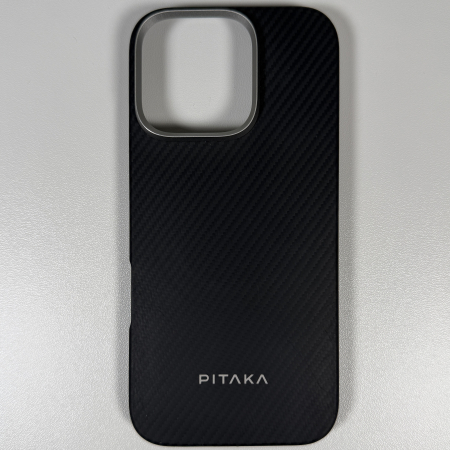 [Outlet] Husa MagEZ 5 Pitaka, Aramida 600D iPhone 16 Pro, Negru/Gri, MagSafe, Ultra Slim [1]