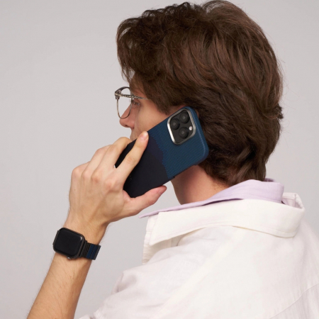 Husa MagEZ 5 Starpeak Over the horzion, Aramida iPhone 16 Pro, PitaTap, Albastru, MagSafe, Ultra Slim [5]