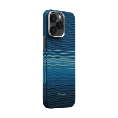 Husa Pitaka Moonrise, Aramida iPhone 16 Pro, PitaTap™,Albastru, MagSafe, Ultra Slim [2]