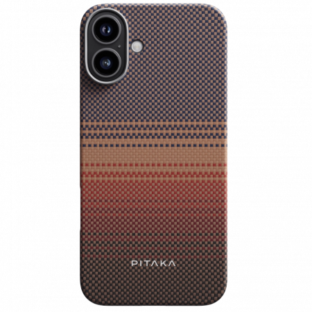 Apple - Husa MagEZ 5 Pitaka Sunset, Aramida iPhone 16 Plus, MagSafe, Ultra Slim