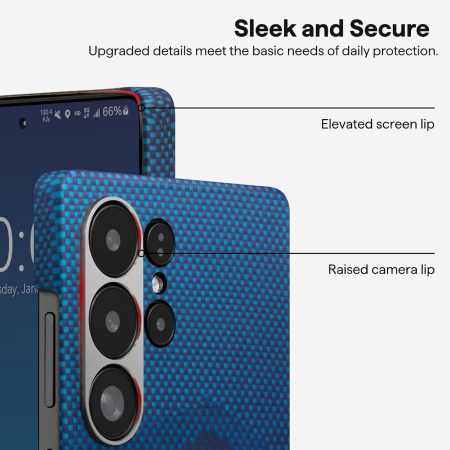 [Outlet] Husa MagEZ 6 Starpeak Over The Horizon 600D, Aramida Samsung S25 Ultra, MagSafe, Albastru, Ultra Slim [7]