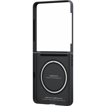 Husa MagEZ 6 Pitaka 600D, Aramida Samsung Z Flip 7, Negru/Gri, Ultra Slim [1]