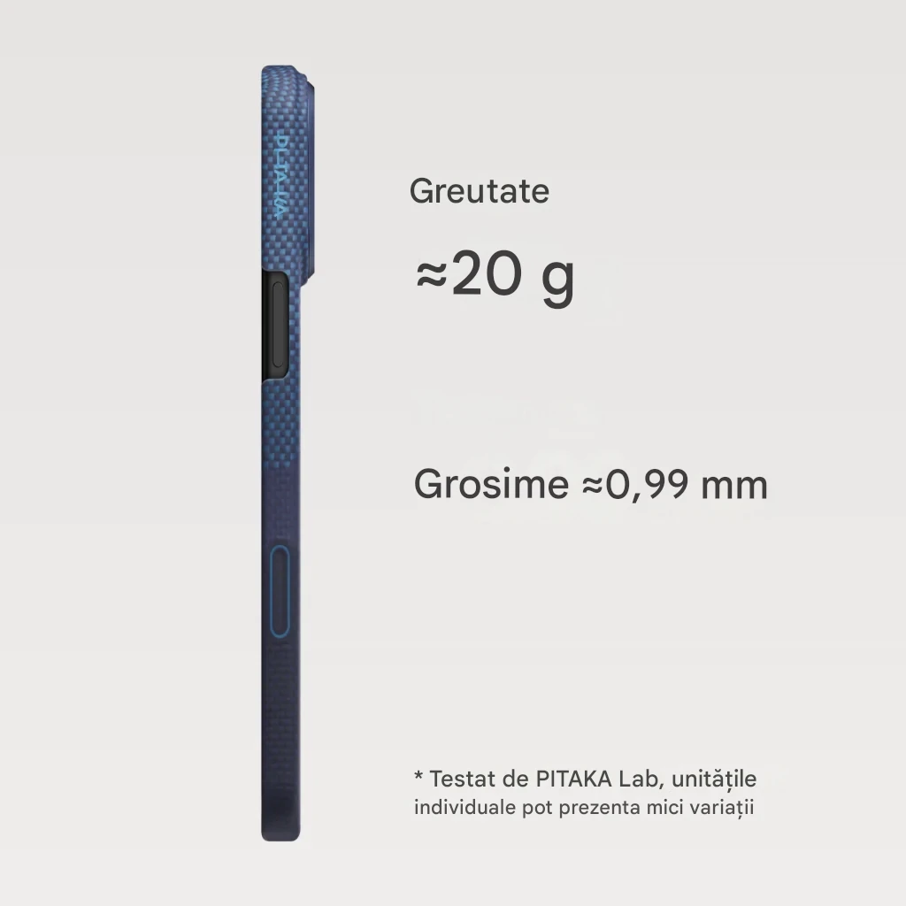 [Outlet] Husa MagEZ 7 Pitaka iPhone 17 Pro, Aramida 600D, Over The Horizon, PitaTap™, MagSafe, Ultra Slim [6]