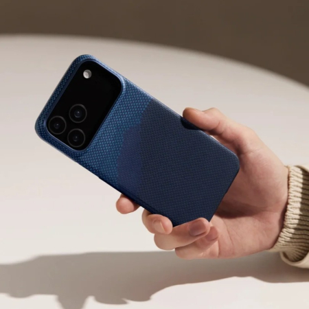 [Outlet] Husa MagEZ 7 Pitaka iPhone 17 Pro, Aramida 600D, Over The Horizon, PitaTap™, MagSafe, Ultra Slim [8]