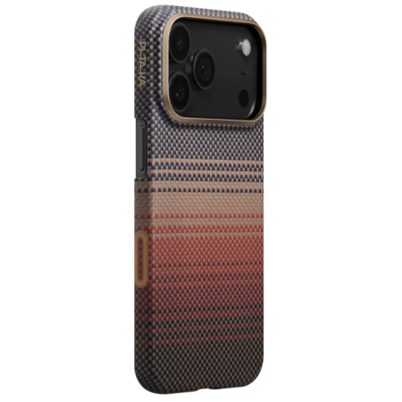 Carcase Pitaka - Husa MagEZ 7 Pitaka iPhone 17 Pro, Aramida 600D, Sunset, PitaTap™, MagSafe, Ultra Slim