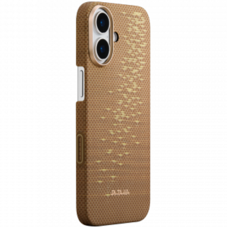 Carcase Pitaka - Husa MagEZ 7 Pitaka iPhone 17, Aramida 600D, Glints of Gold, Golden Glint, MagSafe, Ultra Slim