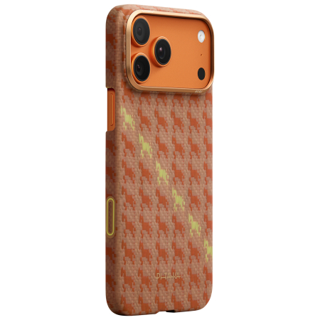 Carcase Pitaka - Husa Pitaka iPhone 17 Pro, Edge Case, Amber, PitaTap™, MagSafe, Ultra Slim