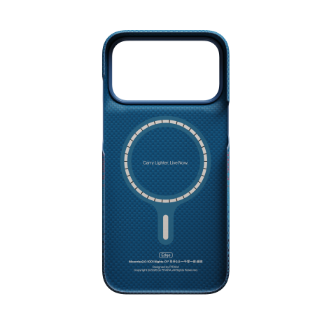 Husa Pitaka iPhone 18 Pro, Edge Case, Moonrise, PitaTap™, MagSafe, Ultra Slim, 01* Midnight [3]