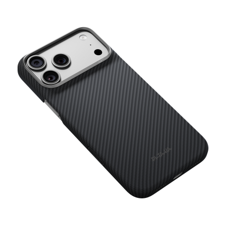 Husa Pitaka iPhone 18 Pro Max, Edge Case, Classic, PitaTap™, MagSafe, Ultra Slim, Negru/Gri [8]