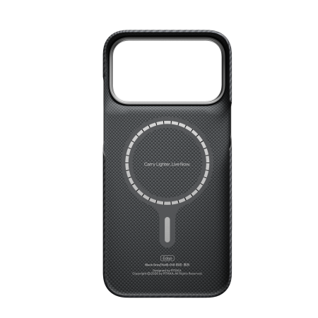 Husa Pitaka iPhone 18 Pro Max, Edge Case, Classic, PitaTap™, MagSafe, Ultra Slim, Negru/Gri [3]