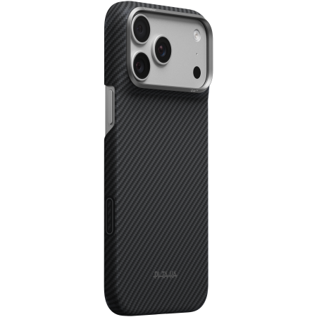 iPhone 18 - Husa Pitaka iPhone 18 Pro, Edge Case, Classic, PitaTap™, MagSafe, Ultra Slim, Negru/Gri