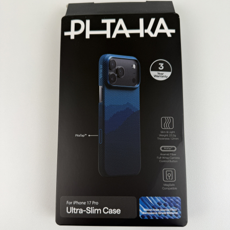 [Outlet] Husa MagEZ 7 Pitaka iPhone 17 Pro, Aramida 600D, Over The Horizon, PitaTap™, MagSafe, Ultra Slim [2]