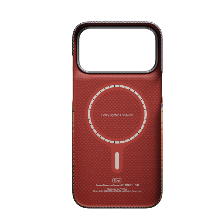 Husa Pitaka iPhone 18 Pro Max, Aramida, Edge Case, PitaTap™, MagSafe, Ultra Slim, Sunset [2]