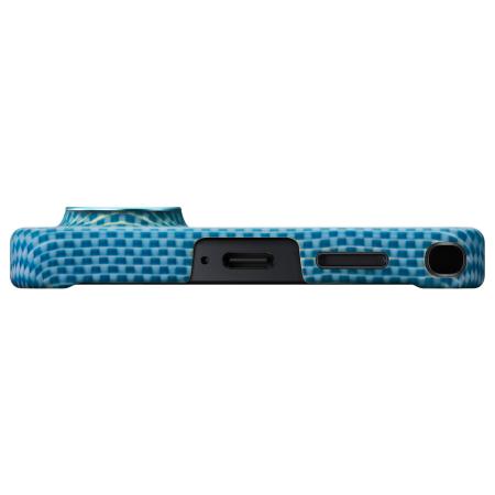 Husa Pitaka Samsung S26 Ultra, Edge case, Glints of Gold, Lucid Blue,  MagSafe, Ultra Slim [4]