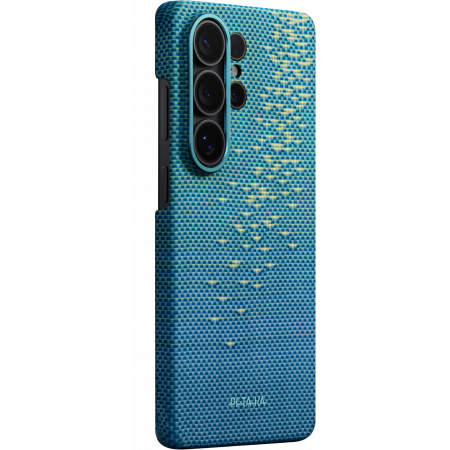 Carcase Pitaka - Husa Pitaka Samsung S26 Ultra, Edge case, Glints of Gold, Lucid Blue,  MagSafe, Ultra Slim