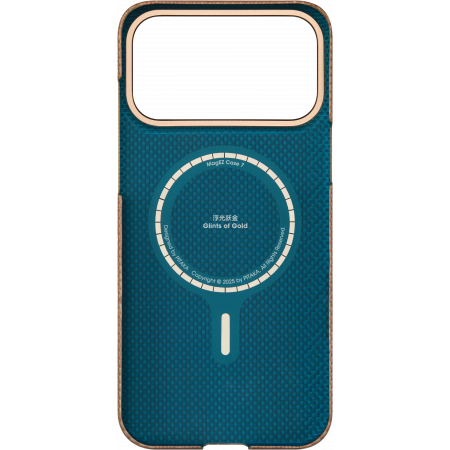 Husa MagEZ 7 Pitaka iPhone 17 Pro, Aramida 600D, Glints of Gold, Golden Glint, PitaTap™, MagSafe, Ultra Slim [2]