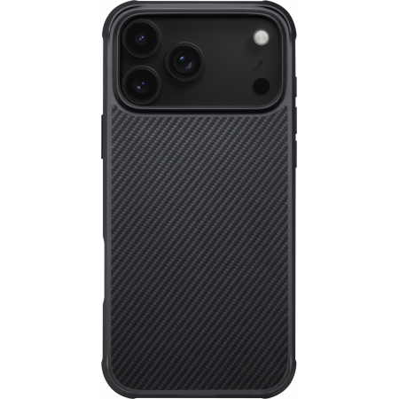Carcase Pitaka - Husa MagEZ ProGuard Pitaka iPhone 17 Pro, Aramida 600D, Negru/Gri, MagSafe, Protectie antisoc