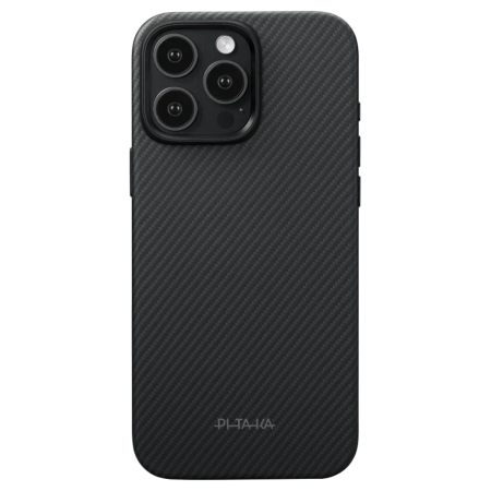 Husa Pitaka iPhone 16 Pro Max Summa Case, Aramida, Military-Grade, Negru/Gri [1]