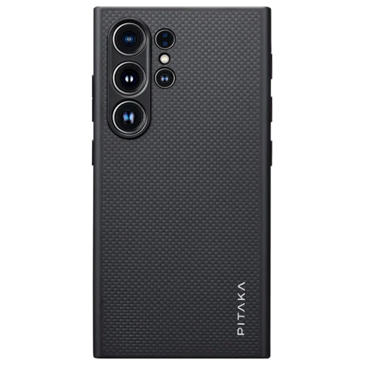 Outlet - [Outlet] Husa MagEZ Pro 4 PinButton Pitaka , Aramida Galaxy S24 Ultra Negru/Gri MagSafe