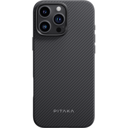 Apple - Husa MagEZ Pro 4 Pitaka 600D, Aramida iPhone 16 Pro Max, Military-Grade, Negru/Gri