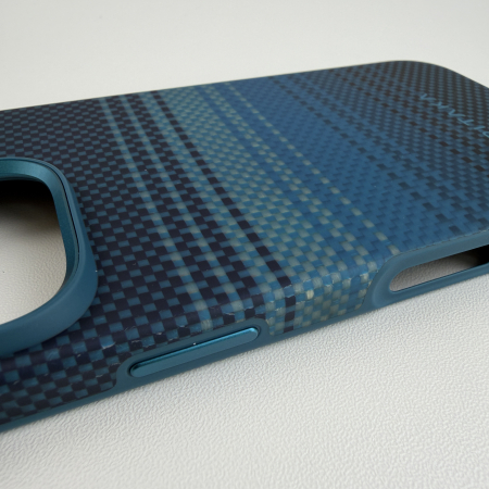 [Outlet] Husa MagEZ Pro 4 Pitaka Moonrise 600D, Aramida iPhone 16 Pro, Military-Grade, Albastru [2]