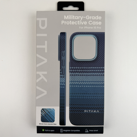 [Outlet] Husa MagEZ Pro 4 Pitaka Moonrise 600D, Aramida iPhone 16 Pro, Military-Grade, Albastru [3]