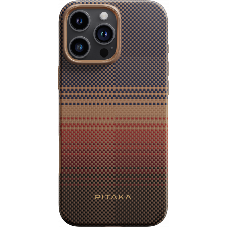 iPhone 16/16 Plus/16 Pro/16 Pro Max - Husa MagEZ Pro 4 Pitaka Sunset 600D, Aramida iPhone 16 Pro, Military-Grade