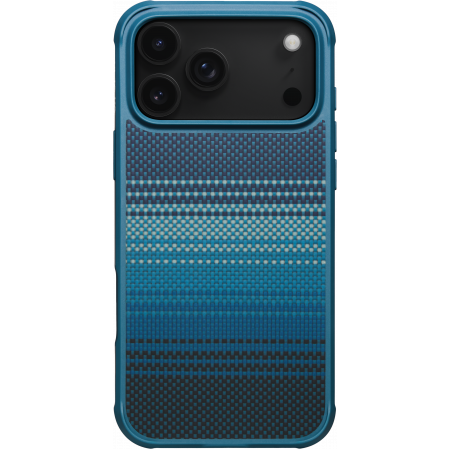 iPhone 17/17 Air/17 Pro/17Pro Max - Husa MagEZ ProGuard Pitaka iPhone 17 Pro, Aramida 600D, Moonrise, MagSafe, Protectie antisoc