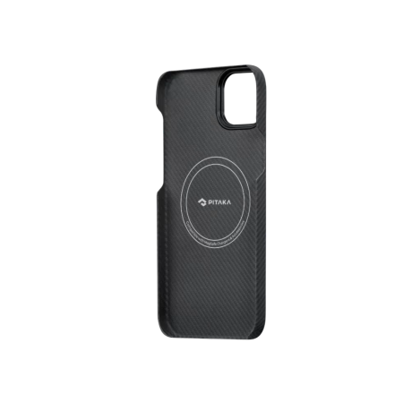 Husa Pitaka iPhone 14 MagEZ 3, Aramida 1500D, MagSafe, Negru/Gri [3]