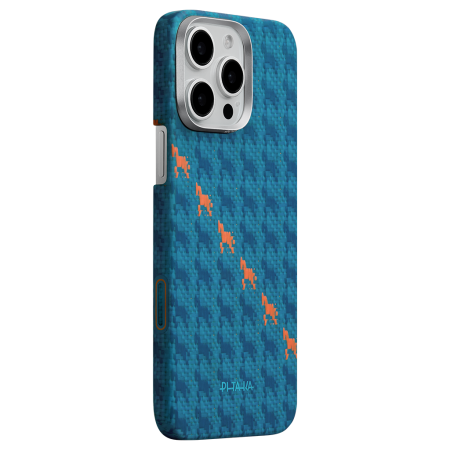 Carcase Pitaka - Husa Pitaka iPhone 16 Pro Max, Edge Case, Indigo, PitaTap™, MagSafe, Ultra Slim